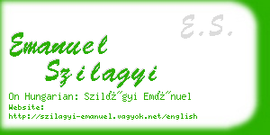 emanuel szilagyi business card